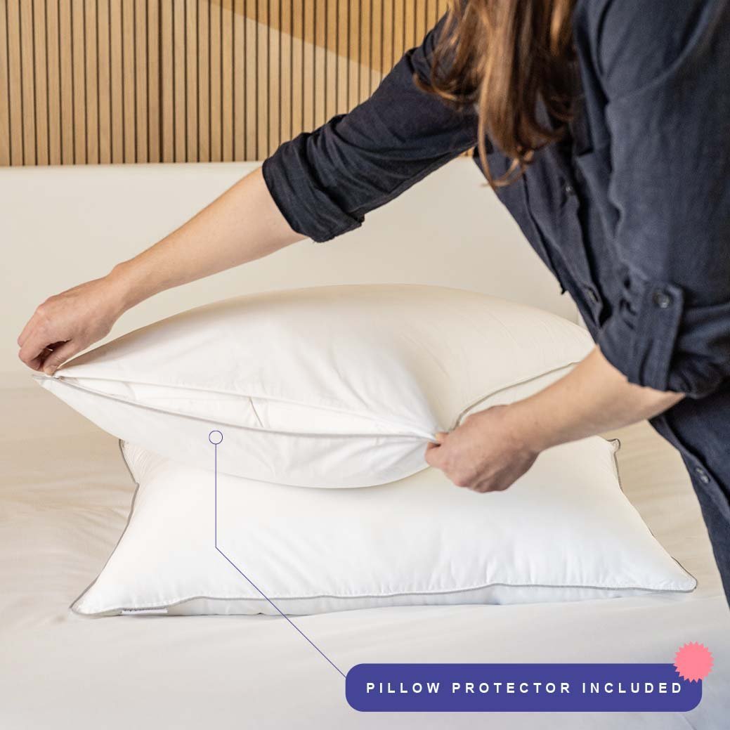 Down & Feather Pillow + Pillow Protector